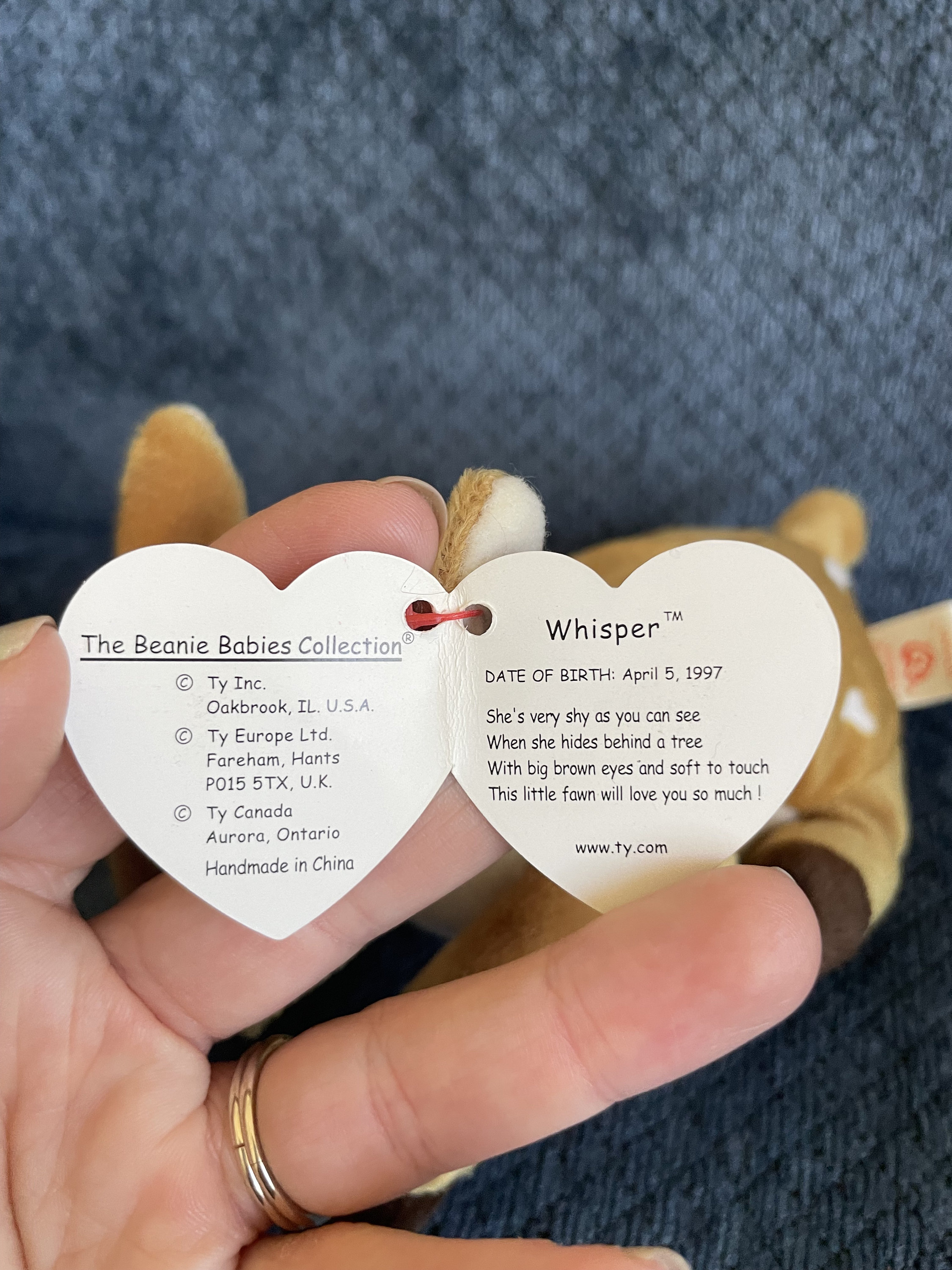 Whisper Beanie Baby rare, Limited, Early Edition Etsy