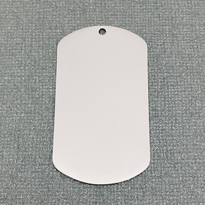 BULK 1&quot; X 2&quot; Silver Stainless Steel Dog Tag 22 Gauge Metal Stamping Blanks, Dog Tag with Pre-Drilled Hole