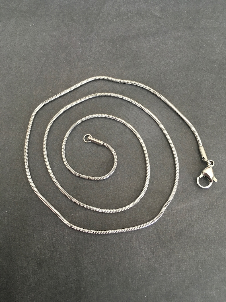 Bulk Necklace Chain for Jewelry 1.5mm DIY Chain 20 Stainless Steel Snake Chain Shiny Durable Necklace Chain
