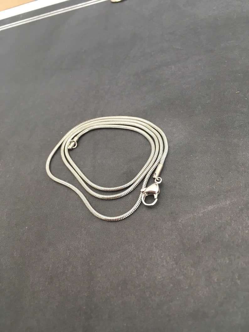 Bulk Necklace Chain for Jewelry 1.5mm DIY Chain 20 Stainless Steel Snake Chain Shiny Durable Necklace Chain