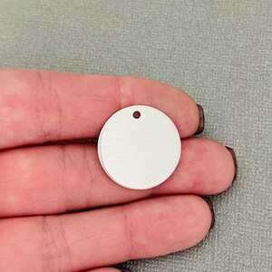 Aluminum Stamping Blanks, 7/8&quot; (22mm)Round Discs, 14-gauge, Metal Blanks for Handstamping, DIY Jewelry Making