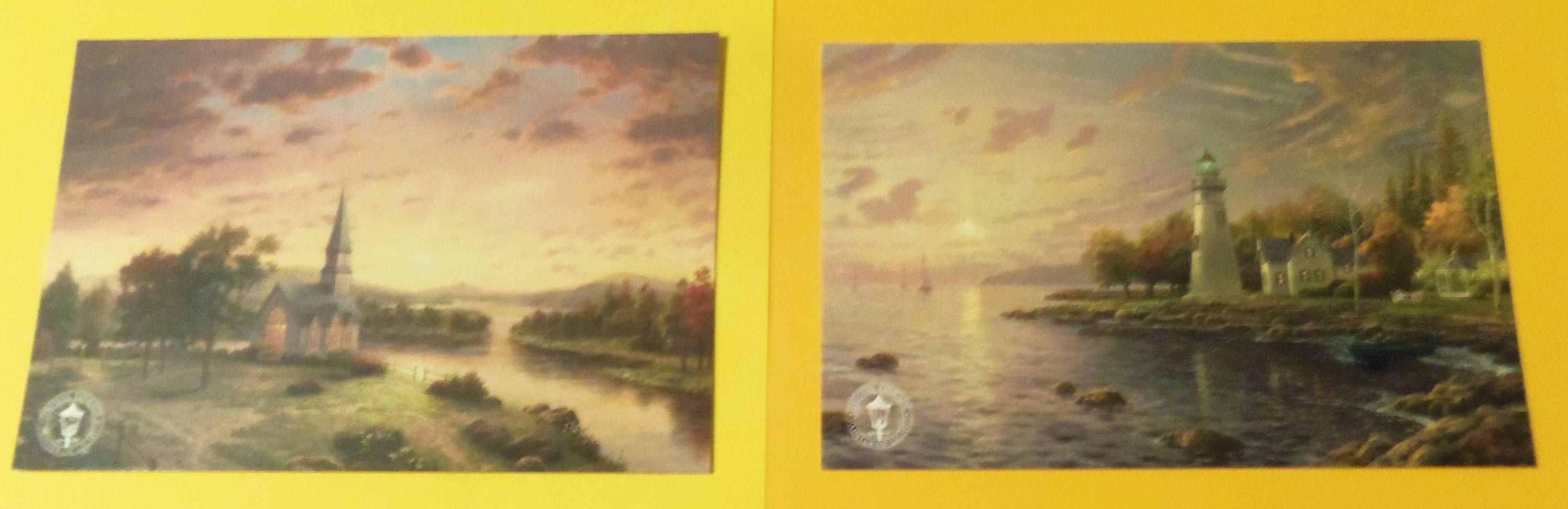 Lot of 8 Rare Thomas Kinkade Promo Art Dealer Cards, Postcards Set 2 Etsy