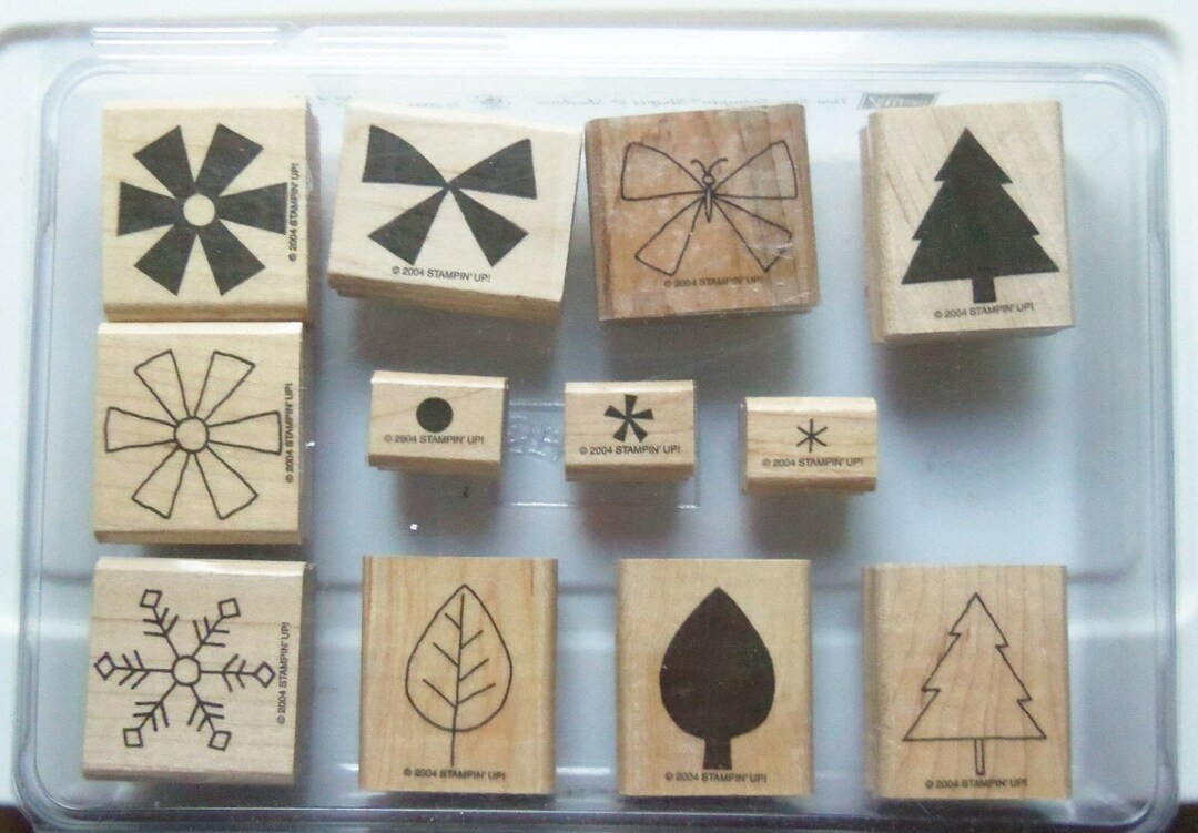 Stampin up two step Stampin Shapes & Shadows 12pc Set w / Bow. - Etsy ...