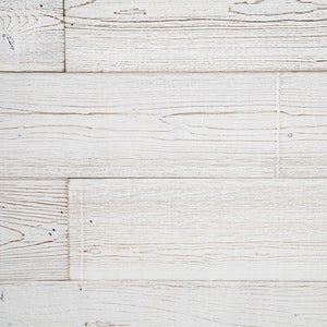 WoodyWalls Peel and Stick Wood Planks | Real Wood Wall Panels | Premium Set of 12 Wood Planks for Walls (19.5 sq. ft. per Box) White Washed
