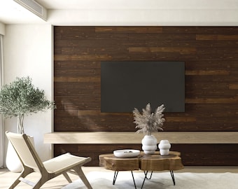  Woody Walls Paneles de pared de madera acústica para decoración de  paredes interiores, Juego de 2 paneles de madera sin costuras para paredes