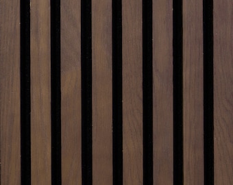 Woody Walls Acoustic Wood Wall Panels for Interior Wall Decor | Set of 2 Seamless Joint Wood Panels for Walls | DIY Wood Slat Wall (Lima)