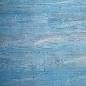 WoodyWalls Peel and Stick Wood Planks | Real Wood Wall Panels | Premium Set of 12 Wood Planks for Walls (19.5 sq. ft. per Box) Blue Sky