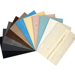 Woody Walls Peel and Stick Wood Samples | Set of 7 Wood Samples | Real Wood Planks for Walls
