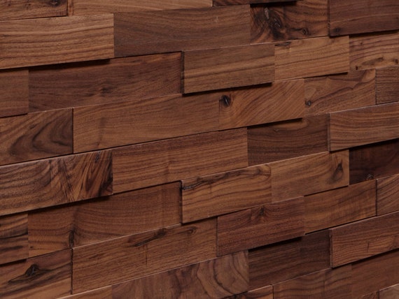 Woody Walls Premium Walnut Linear 3D Wall Panels | Walnut Wood