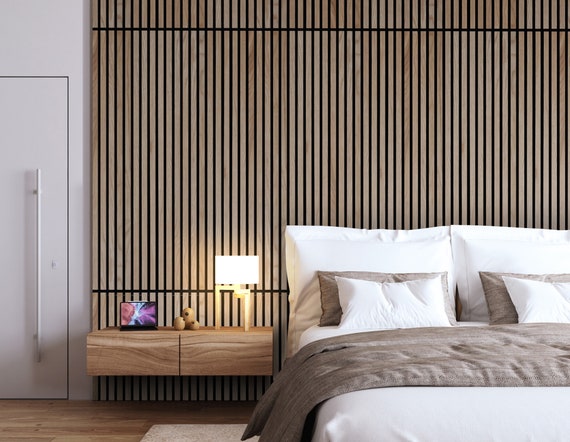 Curved Slatted Wood Wall Panel