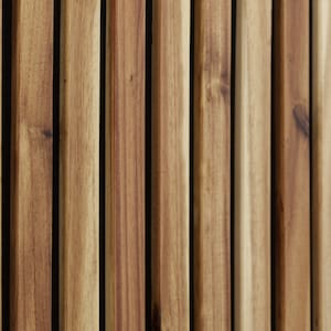 Woody Walls Solid Wood Slat Wall Paneling | Set of 2 Seamless Joint Wood Wall Panels | Acoustic Wood Panels | DIY Wood Slat Wall (Acacia)
