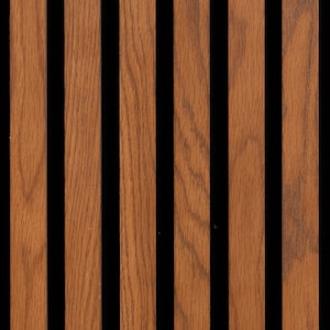 Woody Walls Full Height Acoustic Wood Wall Panels for Interior Wall Decor | Set of 2 Seamless Joint Wood Panels| Wood Slat Wall (Montevideo)