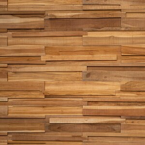 Woody Walls Long 3D Wall Panels Wood Planks Are Made From Teak Each ...