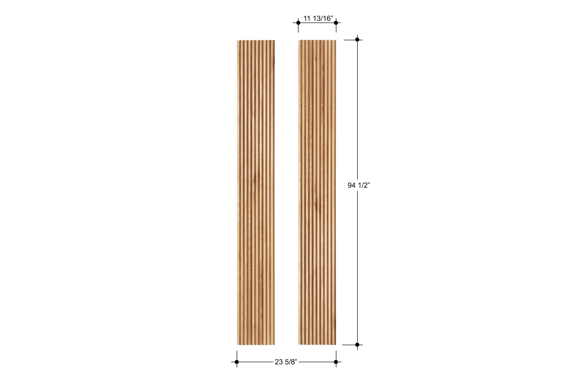 White Ash Concave Tambour Wood Panels/reeded Wood – American Hardwood ...