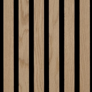 Woody Walls Full Height Acoustic Wood Wall Panels for Interior Wall Decor | Set of 2 Seamless Joint Wood Panels | DIY Wood Slat Wall (Oslo)