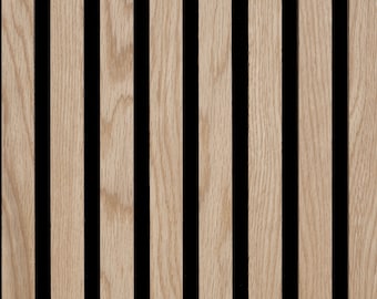 Woody Walls Acoustic Wood Wall Panels for Interior Wall Decor | Set of 2 Seamless Joint Wood Panels for Walls | DIY Wood Slat Wall (Oslo)