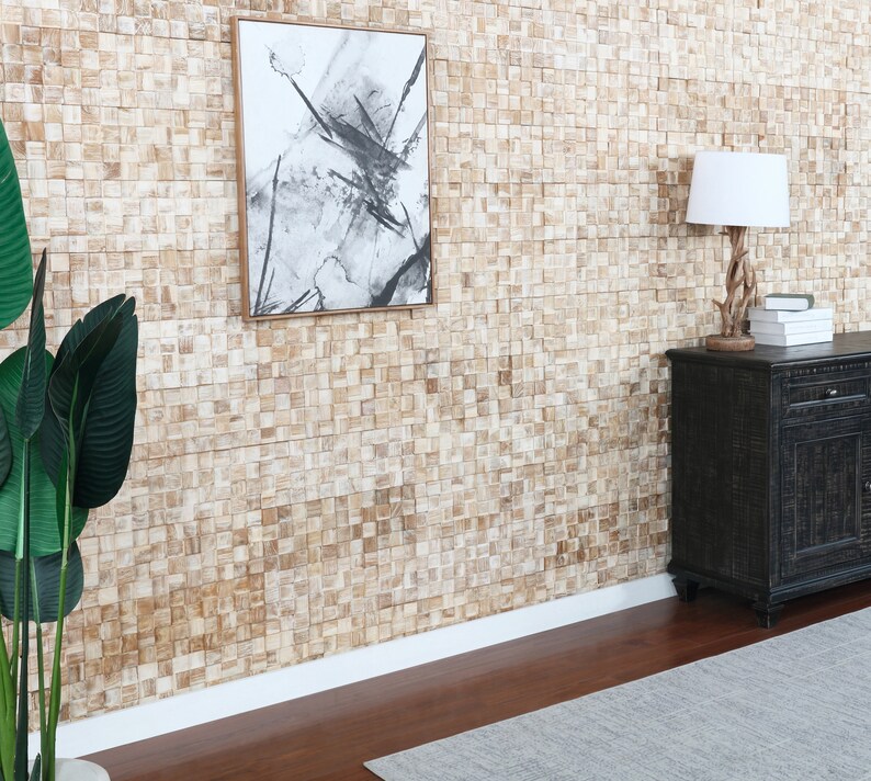Woody Walls 3D Wall Panels Wood Planks are Made from Teak Etsy