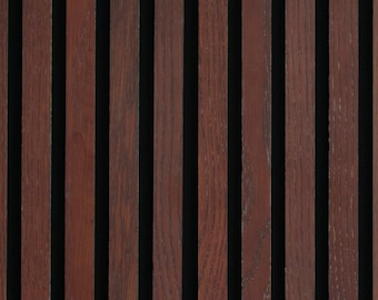 Woody Walls Wood Slat Wall Paneling | Set of 2 Full Height Wood Wall Panels | Acoustic Wood Panels | DIY Wood Slat Wall (Lima)