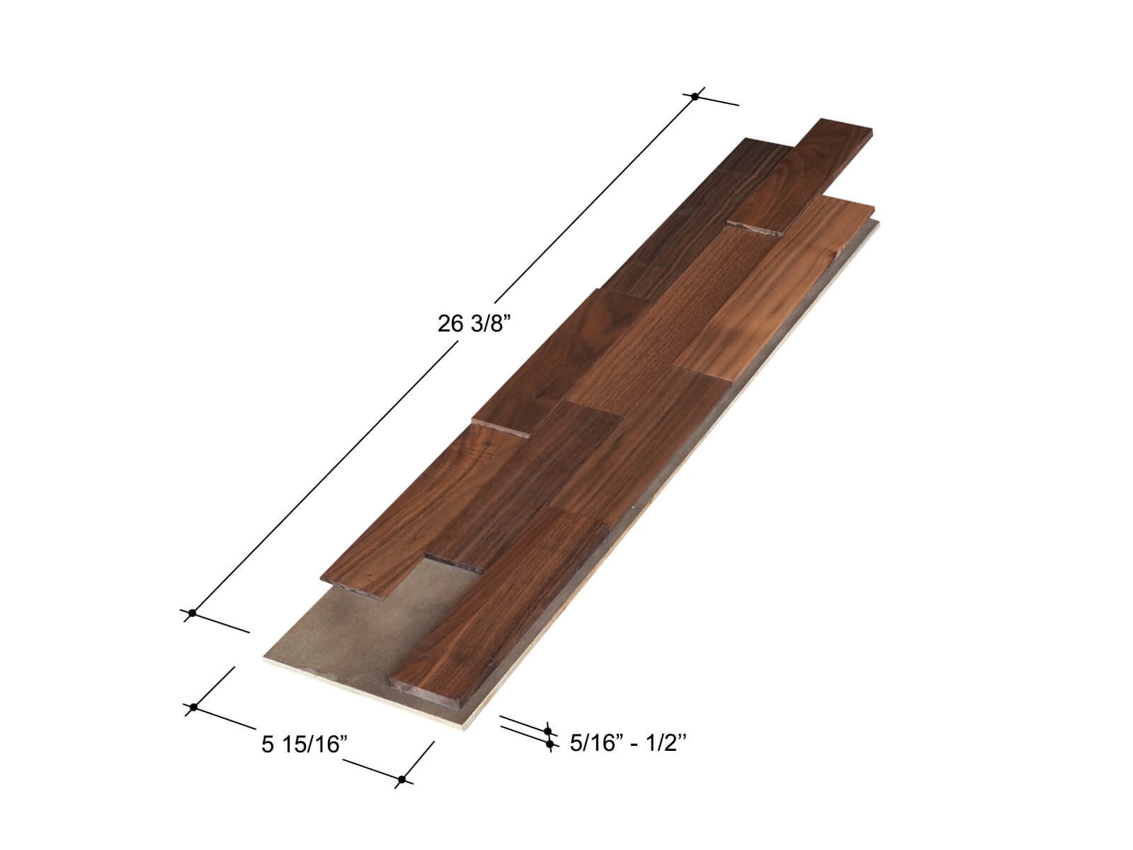 Woody Walls Premium Walnut Linear 3D Wall Panels | Walnut Wood