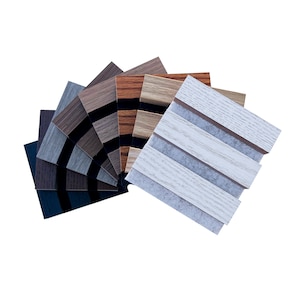 Woody Walls Acoustic Wood Samples | Set of 8 Wood Slat Samples | DIY Wood Slat Wall | 3D Wall Panel Effect for Any Interior Design
