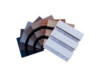 Woody Walls Acoustic Wood Samples | Set of 8 Wood Slat Samples | DIY Wood Slat Wall | 3D Wall Panel Effect for Any Interior Design