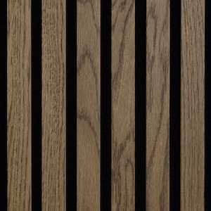 Woody Walls Acoustic Wood Wall Panels for Interior Wall Decor | Set of 2 Seamless Joint Wood Panels for Walls | DIY Wood Slat Wall (Antwerp)