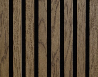 Woody Walls Acoustic Wood Wall Panels for Interior Wall Decor | Set of 2 Seamless Joint Wood Panels for Walls | DIY Wood Slat Wall (Antwerp)
