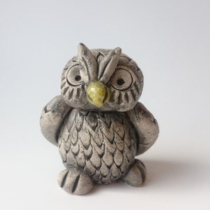 Ceramic Owl Figurine Small Bird Sculpture Collectibles Owl Mother&#39;s Day or birthday present