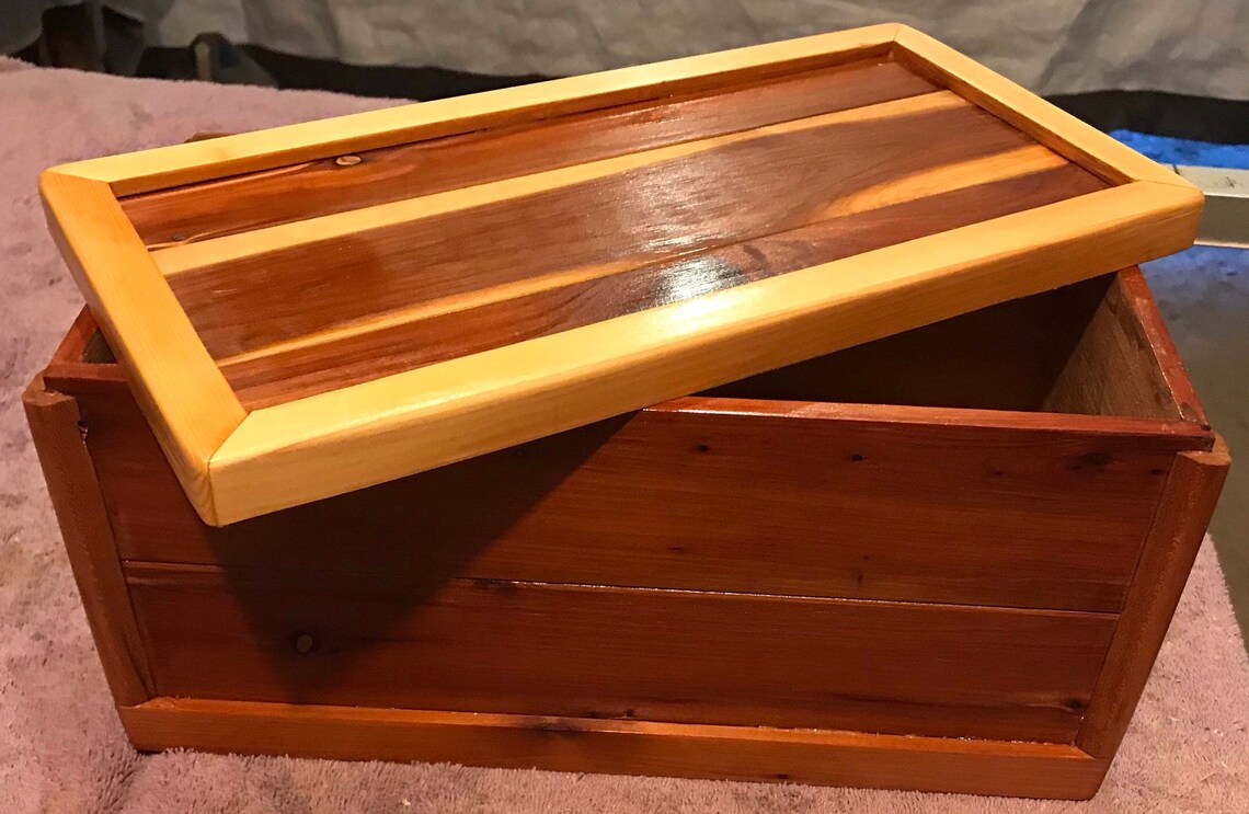Cedar keepsake box Etsy