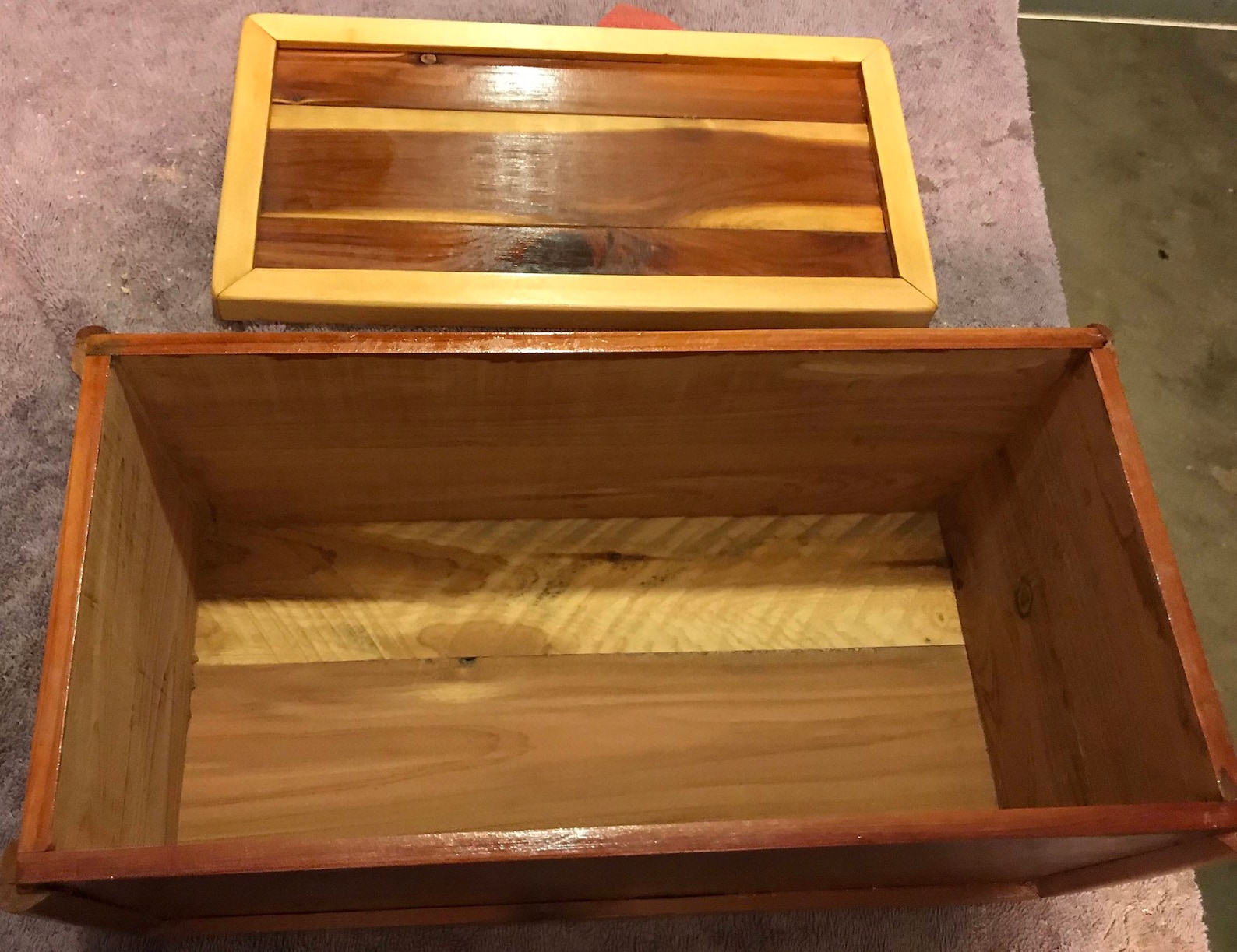 Cedar keepsake box Etsy