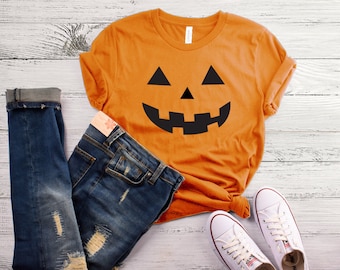Cara de calabaza, Jack-O-Lantern, camiseta de Halloween, camiseta de Halloween, camiseta de fiesta de Halloween, cara de calabaza, feliz Halloween, disfraz de Halloween