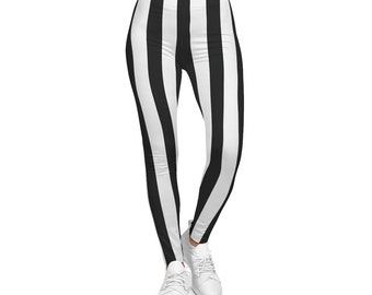 Schwarz-weißes Kostüm Leggings, Halloween Kostüm, Cosplay Leggings, Mädchen, Frauen und Plus Größen, Cosplay Halloween Kostüm