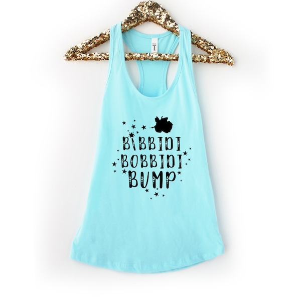 bibbidi bobbidi bump, disney maternity tank, disney maternity, disney pregnancy tank, disney pregnancy tank, princess mommy tank top