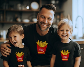 Pappa och bebis matchande set, Liten, Medium, Stor pojke, Far och son-tröja, Far dotter, matchande t-shirts, Fars dag-present, Far son-tröja
