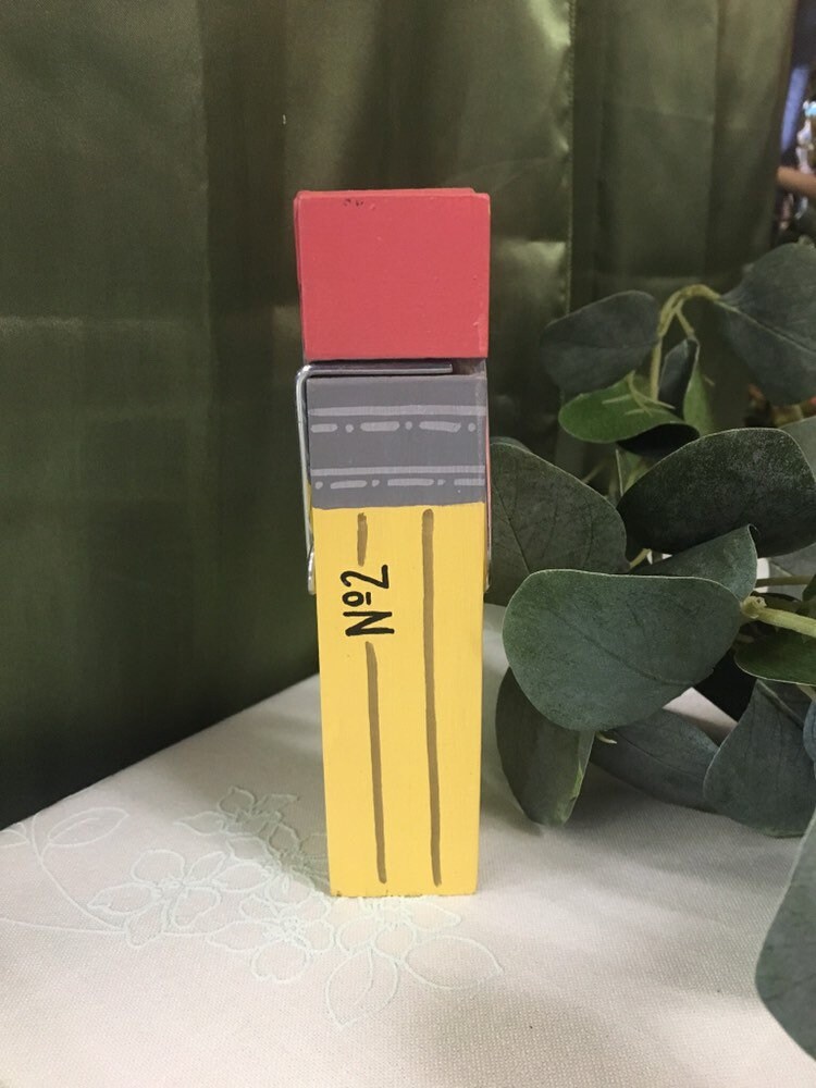 Large standing pencil clothespin Etsy