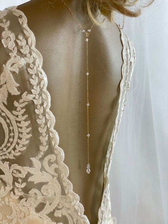 Bridal Backdrop Necklace for Open Back Dress