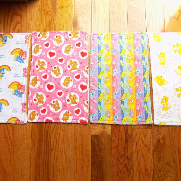 Set di 4 panni per ruttino a tema Orsetti del Cuore - Regalo per baby shower