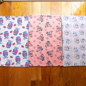 Set of 3 Lilo and Stitch Burp Cloths - Baby Shower Gift