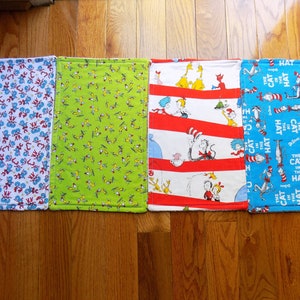 Set of 4 Dr Seuss Burp Cloths - Baby Shower Gift