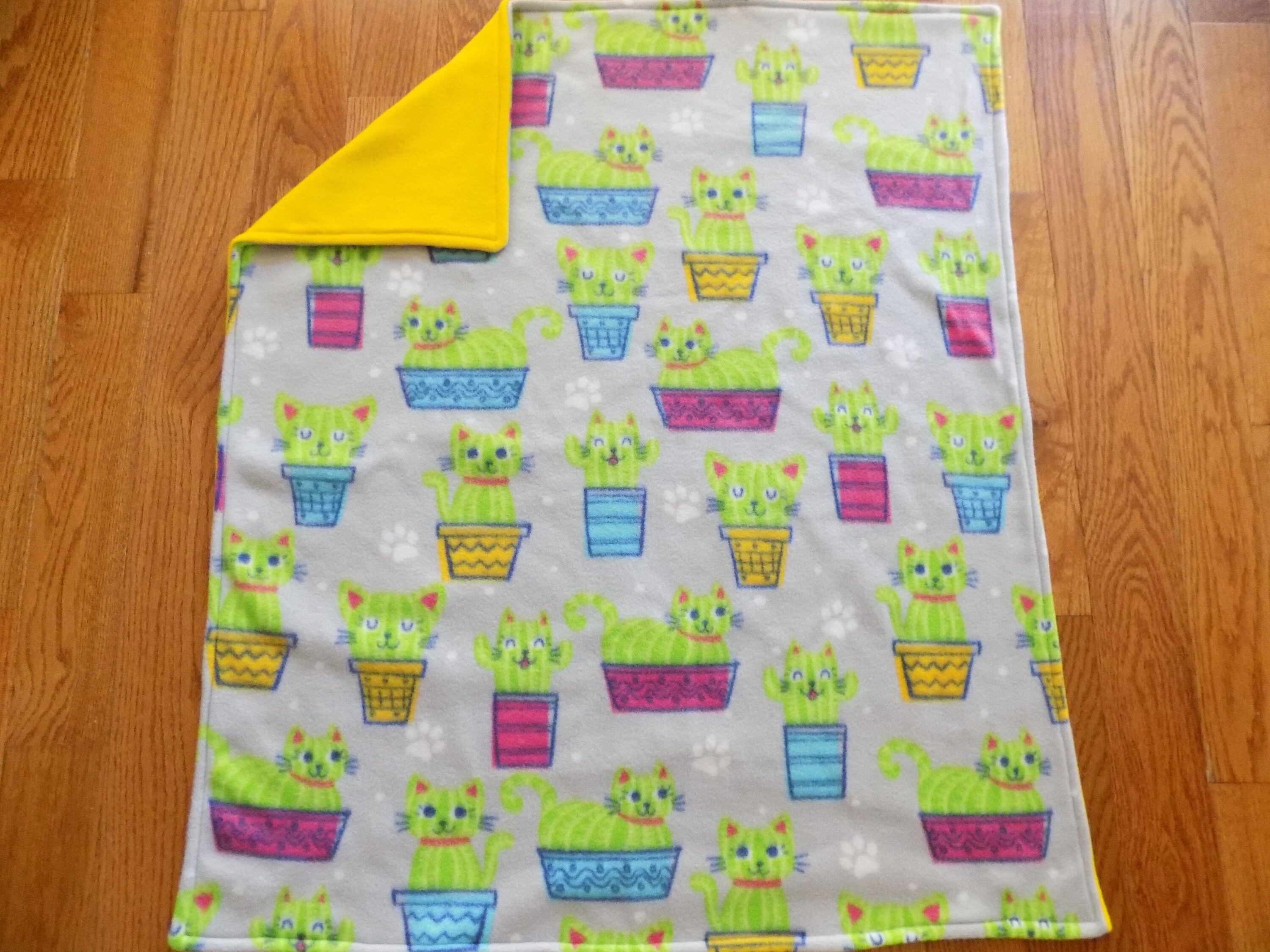 cat cactus blanket
