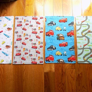 Set of 4 Cars Movie Burp Cloths - Baby Shower Gift