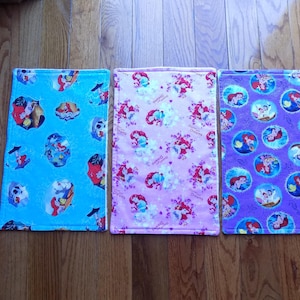 Set of 3 Little Mermaid Burp Cloths