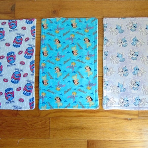 Set of 3 Lilo and Stitch Burp Cloths