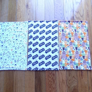 Set of 3 Star Wars Burp Cloths - New Baby Gift