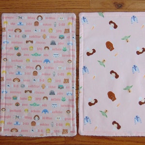 Set of 2 Star Wars Burp Cloths - Baby Girl Gift