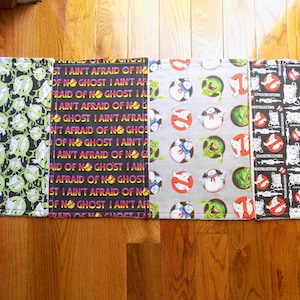 Set of 4 Ghostbusters Burp Cloths - Baby Shower Gift