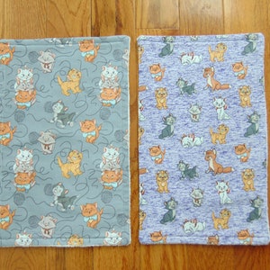 Set of 2 Disney Cats Burp Cloths - Baby Shower Gift