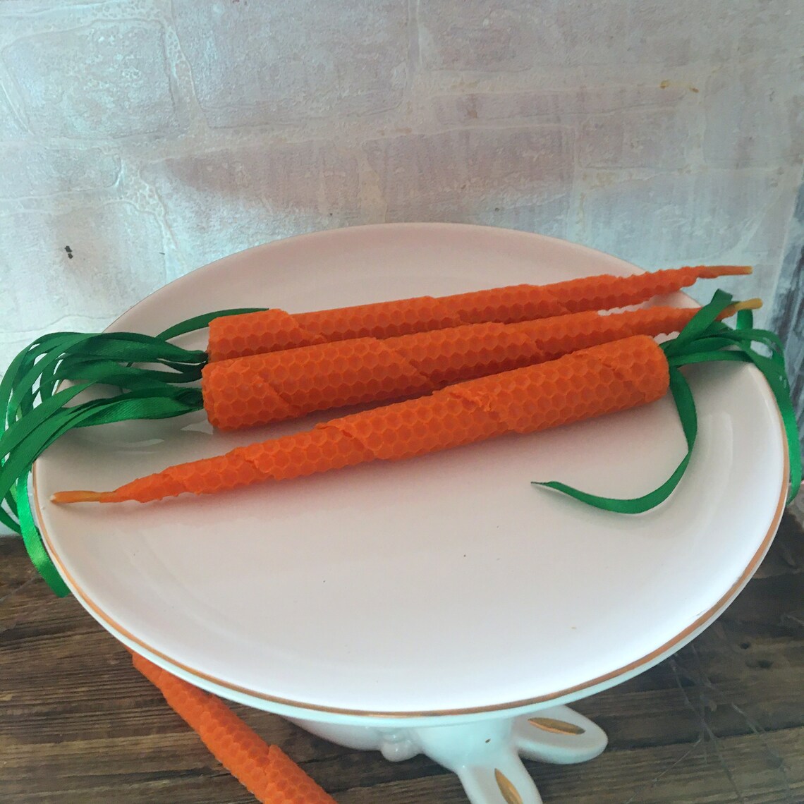 Carrot candles Hand Rolled Candles Candles vegetarians | Etsy