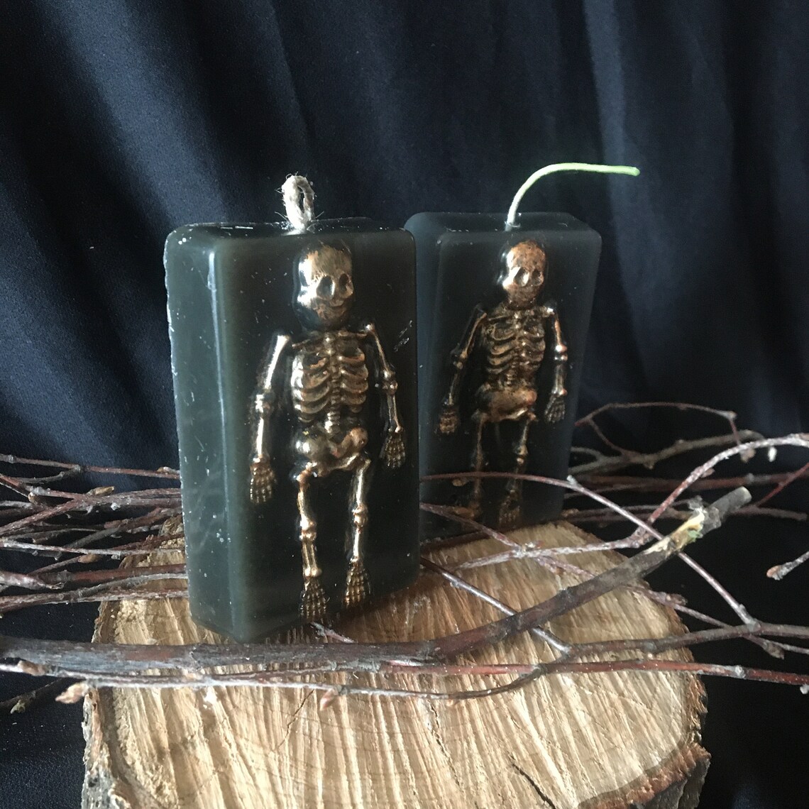 Two Scented Handmade Skeleton Candles Candle Human Skeleton Etsy UK