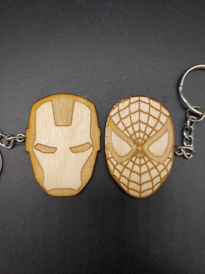 Marvel Character Logo Keychains Laser Cut and Engraved on Etsy